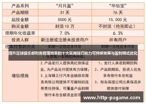 提升足球俱乐部财务管理效率的十大实用技巧助力可持续发展与盈利模式优化